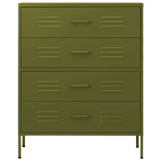 Chest of Drawers Olive Green 31.5"x13.8"x40" Steel product image