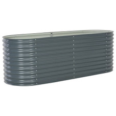 Garden Raised Bed 94.5"x31.5"x31.9" Galvanized Steel Gray product image