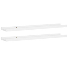 Picture Frame Ledge Shelves 2 pcs White 31.5"x3.5"x1.2" MDF product image