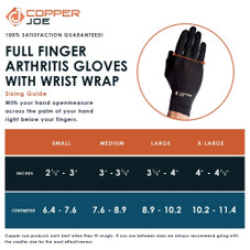 Copper Joe® Copper-Infused Full-Finger Compression Arthritis Gloves (1-Pair) product image