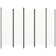 5-Panel Room Divider White 98.4"x70.9" product image