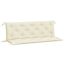 Garden Bench Cushion Cream White 59.1"x(19.7"+19.7")x2.8" Oxford Fabric product image