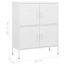 Storage Cabinet White 31.5"x13.8"x40" Steel product image