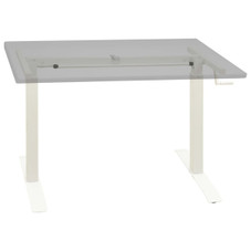 Manual Height Adjustable Standing Desk Frame Hand Crank White product image
