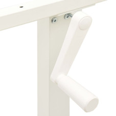 Manual Height Adjustable Standing Desk Frame Hand Crank White product image