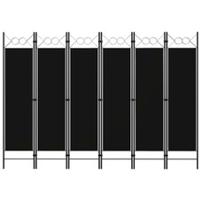 6-Panel Room Divider Black 94.5"x70.9" product image