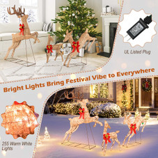 3-Piece Christmas Reindeer Family Decoration Set  product image