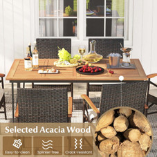 7-Piece Patio Dining Set With Acacia Wood Dining Table product image