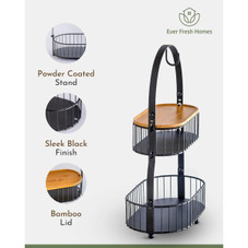 Countertop Fruit Holder with Bamboo Lid  product image