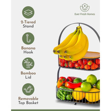 Countertop Fruit Holder with Bamboo Lid  product image