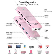 MCY 12-in-1 Triple Display Laptop USB-C Docking Station product image