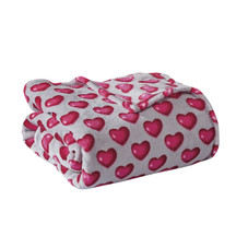Noble House Heart-Themed Plush Throw Blankets product image