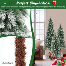 Snowy and Slim Pre-Lit Christmas Trees (Set of 3) product image Snowy and Slim Pre-Lit Christmas Trees (Set of 3) product image