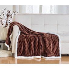 Sheradian Reversible Braid-Pattern Sherpa Throw Blanket product image