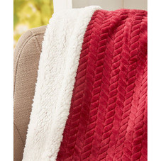 Sheradian Reversible Braid-Pattern Sherpa Throw Blanket product image