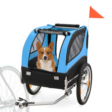 Foldable Dog Bike Trailer Pet Cart with 3 Entrances for Travel product image