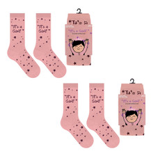 Greeting Card with Fun Crew Length Novelty Socks (2-Pack) product image
