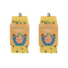 Greeting Card with Fun Crew Length Novelty Socks (2-Pack) product image