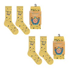 Greeting Card with Fun Crew Length Novelty Socks (2-Pack) product image
