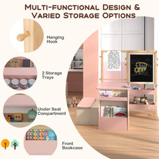 Kids' Art Center Wooden Table Bench Set product image