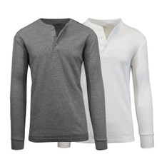 Men's Long Sleeve Henley Thermal Shirts (2-Pack) product image