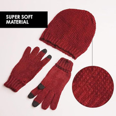 Women's Beanie and Touchscreen Gloves Set product image