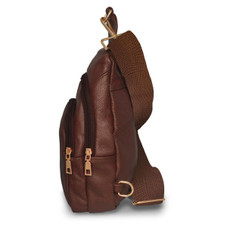 Real Leather Solid Strap Shoulder Sling Bag product image