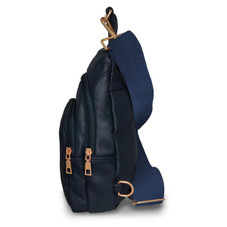 Real Leather Solid Strap Shoulder Sling Bag product image