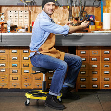 330-Pound Capacity Pneumatic Rolling Mechanic Stool with Padded Seat product image