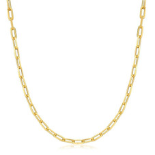 18/20/24-Inch 18K Gold Paperclip Link Chain Necklace product image