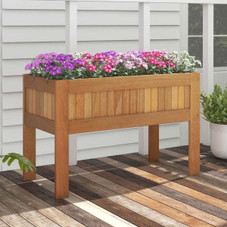 Solid Wood Elevated Planter Box with Legs product image