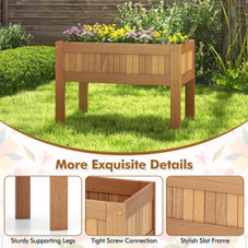 Solid Wood Elevated Planter Box with Legs product image