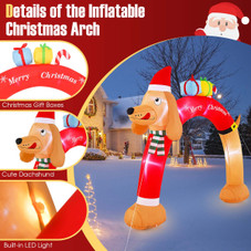 8FT Inflatable Dachshund Christmas Arch Yard Decoration product image 8FT Inflatable Dachshund Christmas Arch Yard Decoration product image