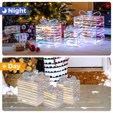 Set of 3 Pre-Lit Christmas Lighted Gift Boxes product image