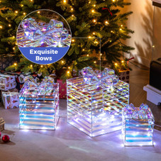 Set of 3 Pre-Lit Christmas Lighted Gift Boxes product image