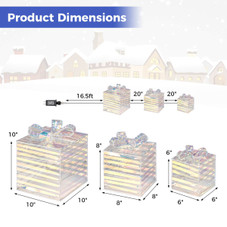 Set of 3 Pre-Lit Christmas Lighted Gift Boxes product image