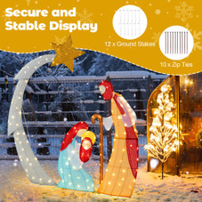 5FT Outdoor Lighted Christmas Nativity Scene  product image
