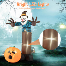 7FT Inflatable Haunted Scarecrow Yard Decoration with Built-in LED Lights product image