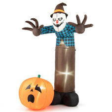 7FT Inflatable Haunted Scarecrow Yard Decoration with Built-in LED Lights product image