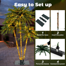 6ft Tropical Design Lighted Palm Tree  product image 6ft Tropical Design Lighted Palm Tree  product image