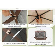 11.5 x 11.5-Foot Pop-up Gazebo with Mesh Netting Walls  product image