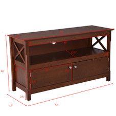 44" TV Stand Console with Wooden Storage Shelf product image