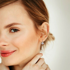  Blue Topaz and White Sapphire Earrings product image