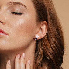  South Sea Pearl and Sapphire Earrings  product image