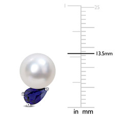  South Sea Pearl and Sapphire Earrings  product image