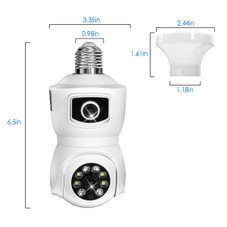 360-Degree 1080p Dual Lens E27 Wi-Fi Security Camera with Night Vision product image