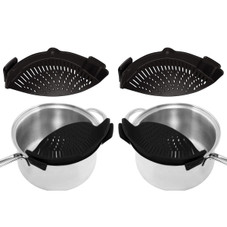 Easy Snap-On Heat Resistance Silicone Kitchen Strainer (2-Pack) product image