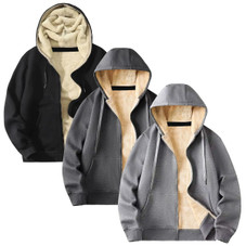 Men's Heavyweight Sherpa-Lined Hoodie (1 or 3-Pack) product image