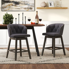 Counter-Height Fabric-Upholstered Bar Stools (Set of 2 or 4) product image