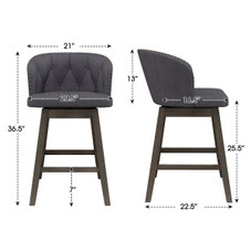 Counter-Height Fabric-Upholstered Bar Stools (Set of 2 or 4) product image